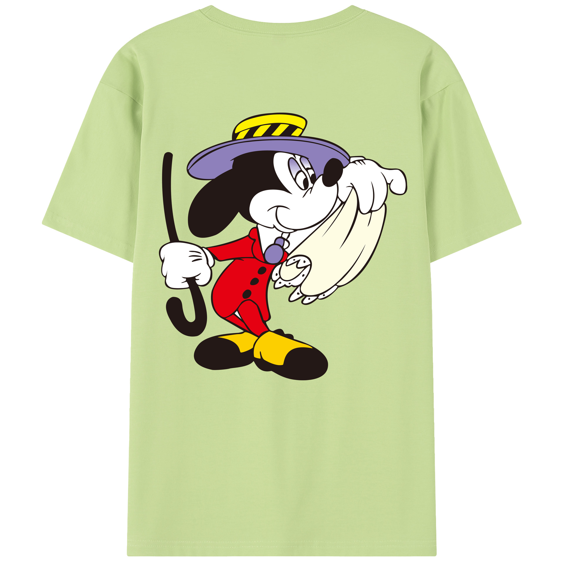（画像用） ミッキーマウス Mickey Mouse 綿100％半袖Tシャツ（背面プリント）